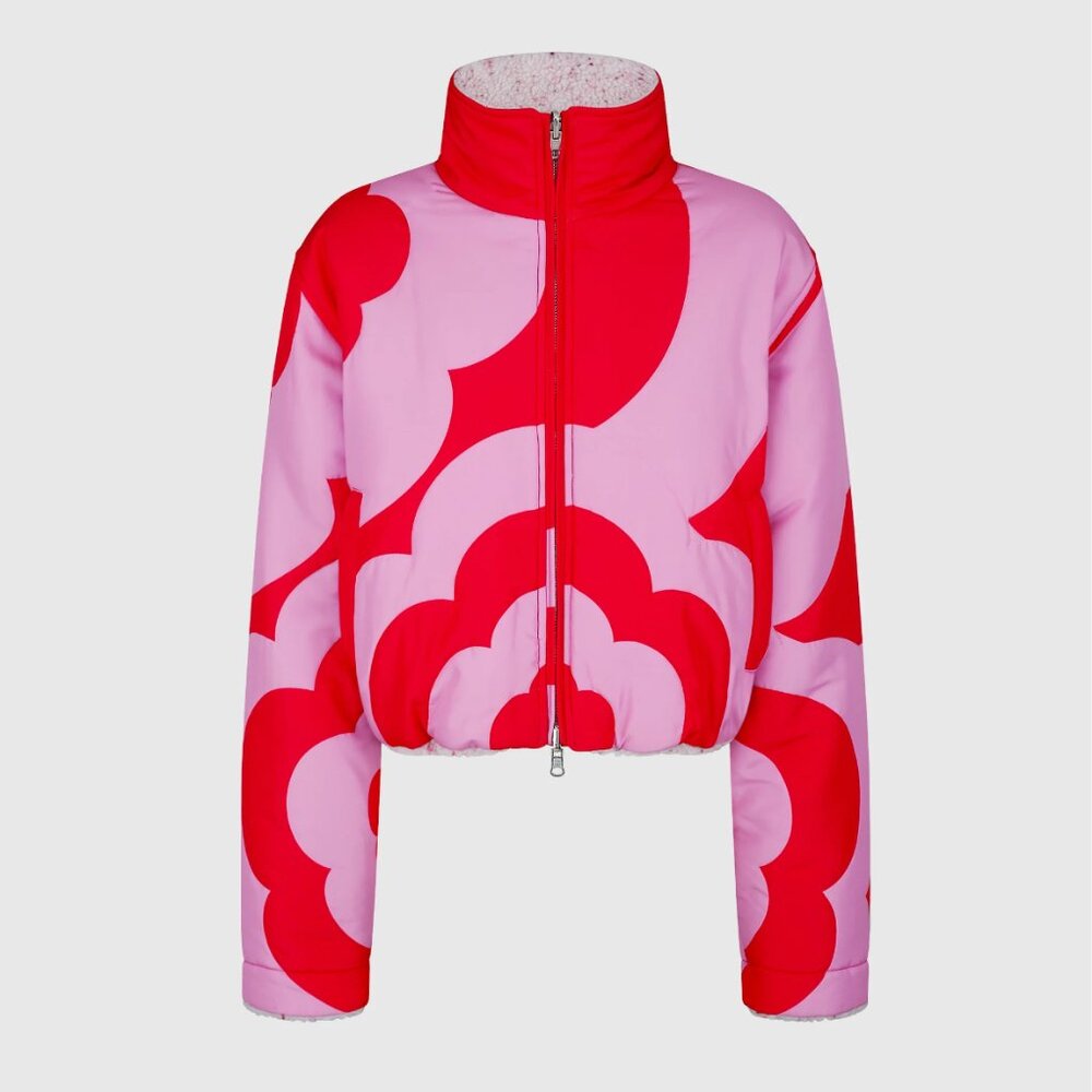 SUNDAE SCHOOL LYCHEE CROPPED REVERSIBLE MOCHI PUFFER JACKET